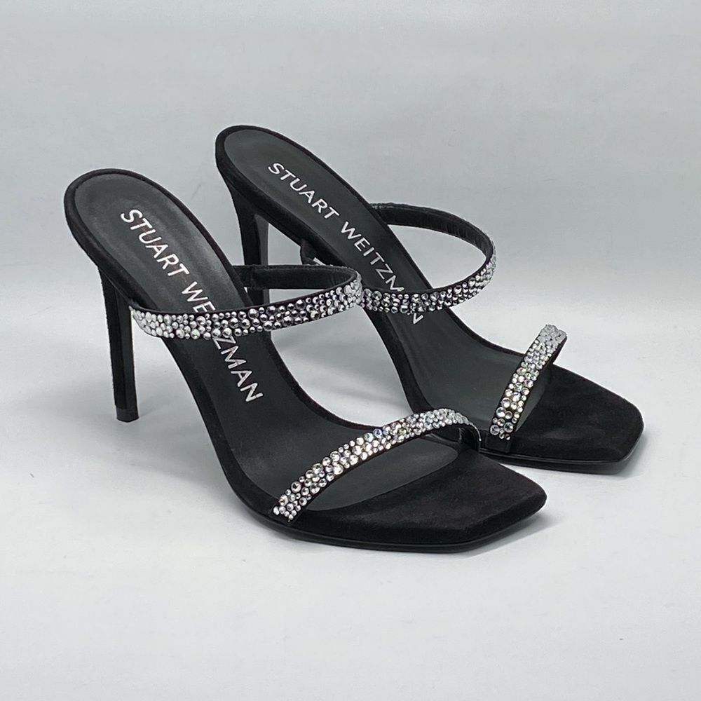 Stuart Weitzman Suede Embellished Sandals size 6.5